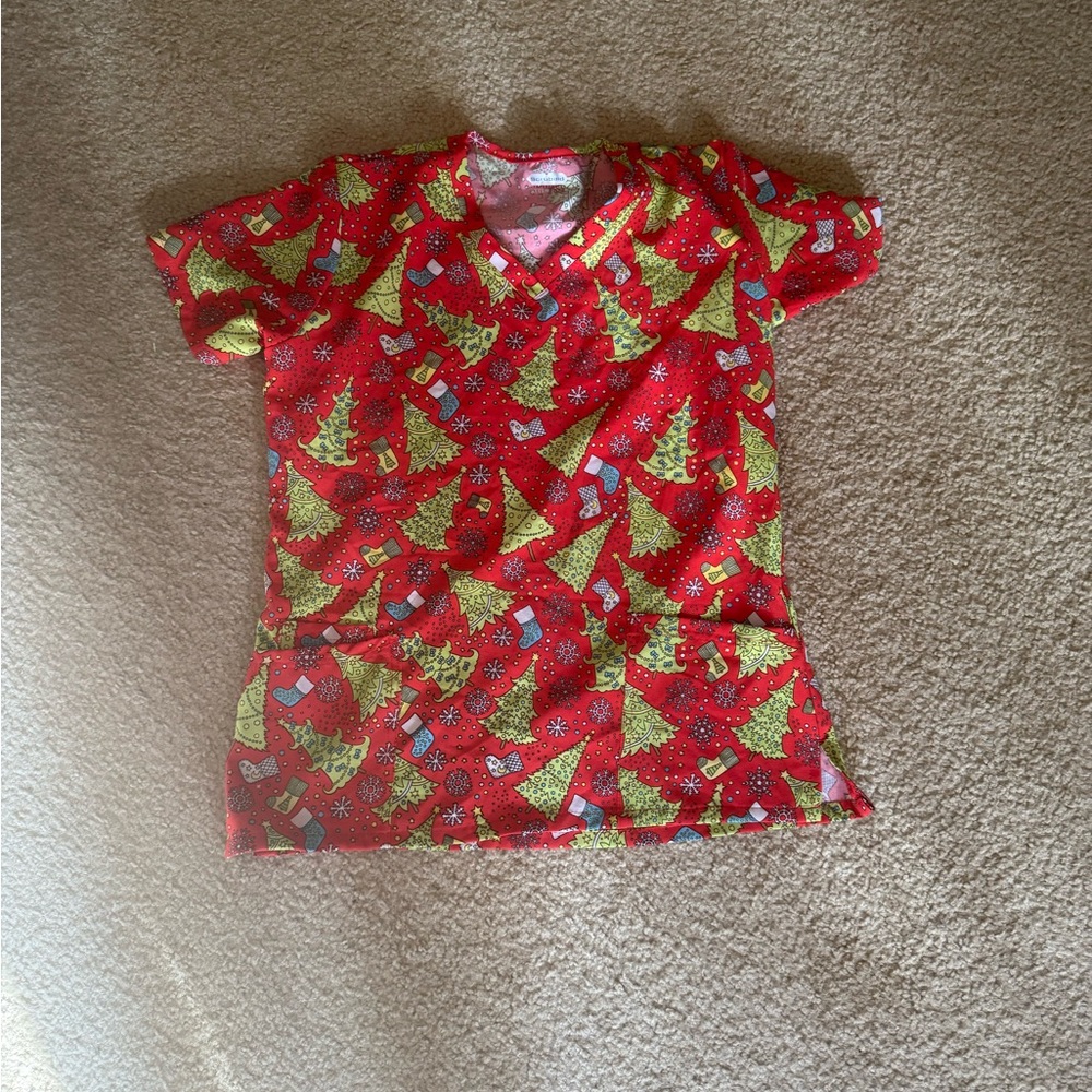Christmas Scrub top